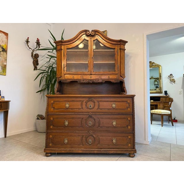 Antique Josephinian-style secretary desk/chest of drawers, circa 1780-1800. Dimensions: Height x Width x Depth 203 x 129 x...