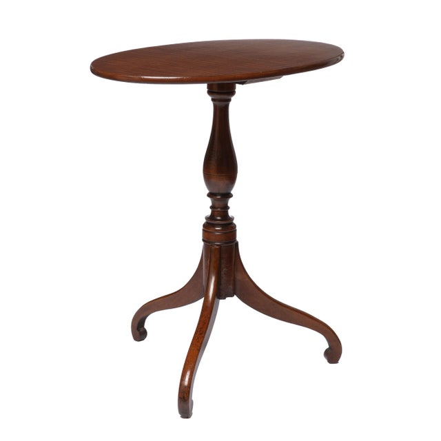 American Cherry Hepplewhite Candle Stand, 1800 For Sale - Image 10 of 10