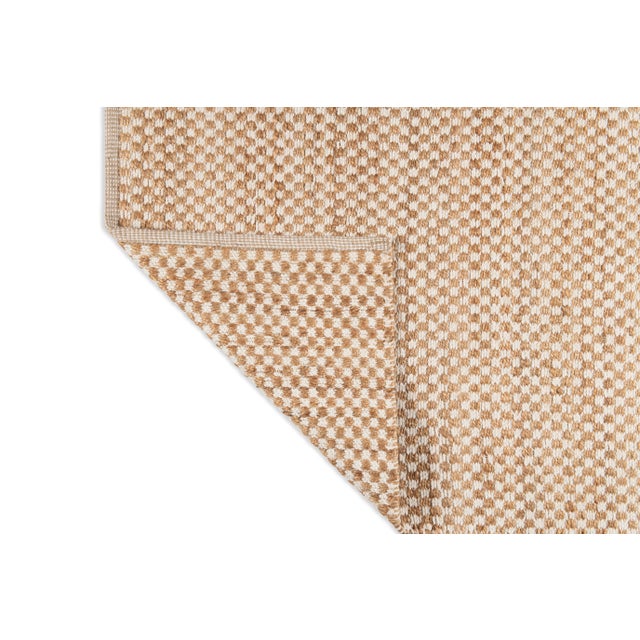 Part & Parcel Goods Textured Check Rug, 9'x12', Natural and Eggshell For Sale - Image 4 of 5