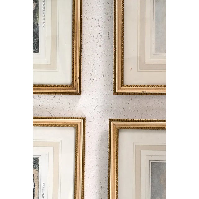Wood Late 19th Century Set 4 Hand Colored Engravings of Austrian / German Bavarian / Tyrolian Alps Framed For Sale - Image 7 of 9