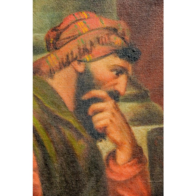 Classical Christian Antique Framed Oil Painting Religious Scene Jesus in Temple Home Wall Decor For Sale In New York - Image 6 of 16