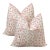 Petal Pink Abstract Animal Print Two-Sided 22" Down Pillows - A Pair For Sale