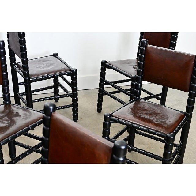 English 19th Century Set of Eight Bobbin Turned Dining Chairs For Sale - Image 11 of 13