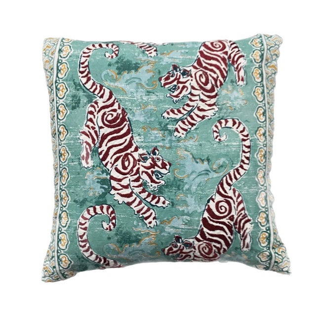 This pillow is a show-stopper! Add one or a couple to spice up your decor. A bold & fun, heavily embroidered print, in a...
