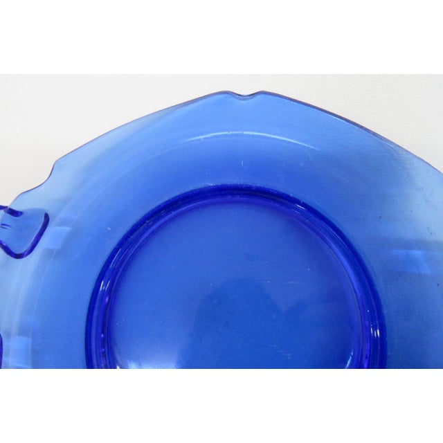 Early 20th Century Le Smith Mount Pleasant Cobalt Blue Glass Plates With Handles Set of Five For Sale - Image 13 of 18