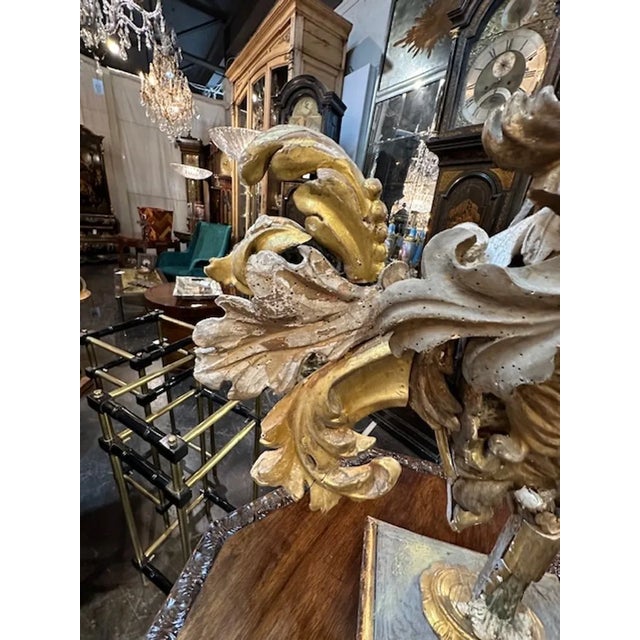 18th Century Italian Giltwood Fragment Sculpture For Sale - Image 5 of 8