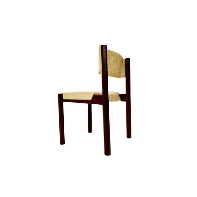 1960s Chairs in Iroko Wood and Faux Leather attributed to Biosca, 1960s, Set of 6 For Sale - Image 5 of 11