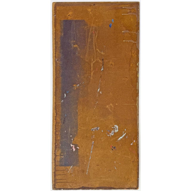 Original mixed media painting on found wood panel. Hand signed on front by Purvis Young. Artwork Size: 29.25 x 13.75...