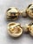 Glass Vintage Double-Ball Ear Clips in Gold & Crystals from Christian Dior, 1980s, Set of 2 For Sale - Image 7 of 13