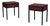 Jean-Michel Frank Style, Nightstands, Burgundy Leather, Iron For Sale
