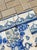 18th Century Portuguese Baroque Blue & White Flower Vase Tile Panel For Sale - Image 14 of 16