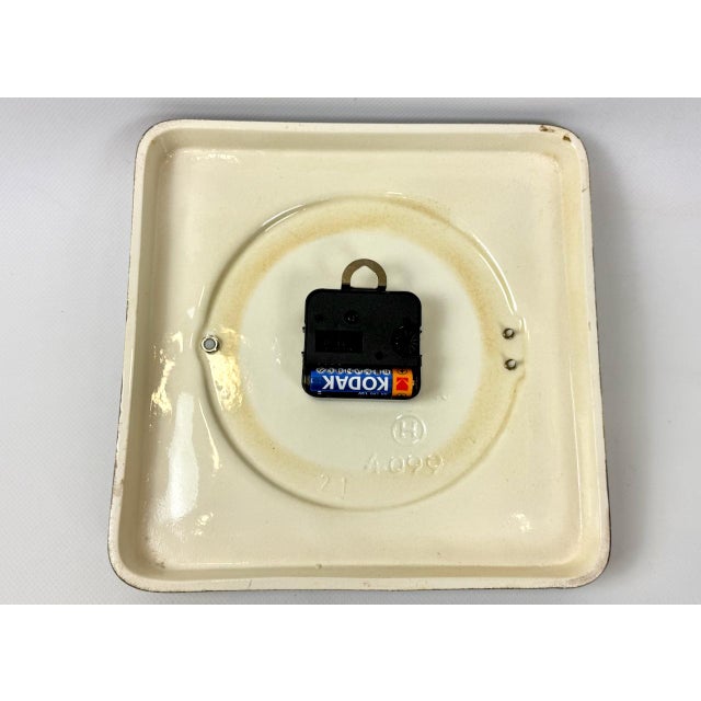Brown Vintage Ceramic Kitchen Wall Clock from Kienzle, 1960s For Sale - Image 8 of 11