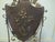 Victorian Arts and Crafts Gothic Iron Shield Fire Screen, 1880 For Sale - Image 6 of 7