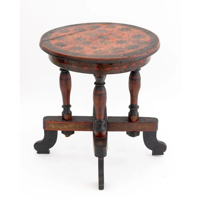 Russian Khokhloma Red Lacquered Table, Ca. 1900 For Sale In New York - Image 6 of 6
