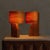 French Wooden Table Lamp with Veneer Shade, 1960s For Sale - Image 4 of 11