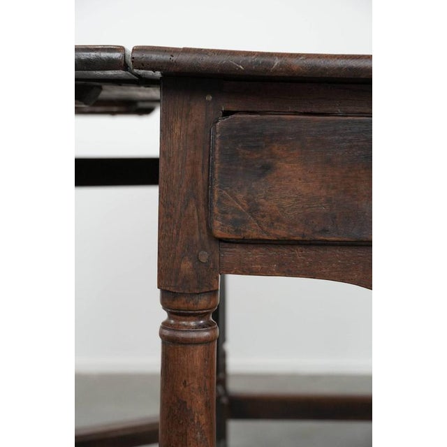 Antique English Oak Gateleg Table, 18th Century For Sale - Image 14 of 18