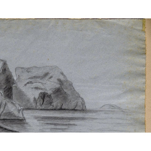 Francesco Paolo Michetti, Italian Landscape, 1800s, Pencil Drawing For Sale - Image 3 of 6