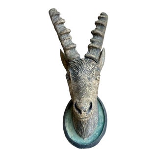 Mid 19th Century Black Forest Steinbock Wood Carving For Sale