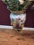 These large french floor urns are in excellent condition. They're unlike any other pair you'll find with gorgeous gilted...