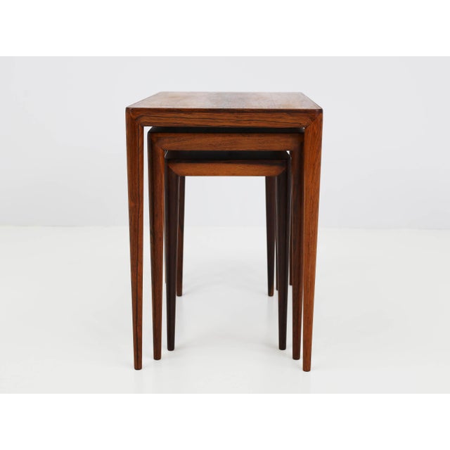 1960s Nesting Tables in Rosewood by Severin Hansen for Haslev Møbelsnedkeri, Denmark, 1960s, Set of 3 For Sale - Image 5 of 14