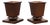 Art Deco Geometric Square Oak Planters, France, 1930s, Set of 2 For Sale