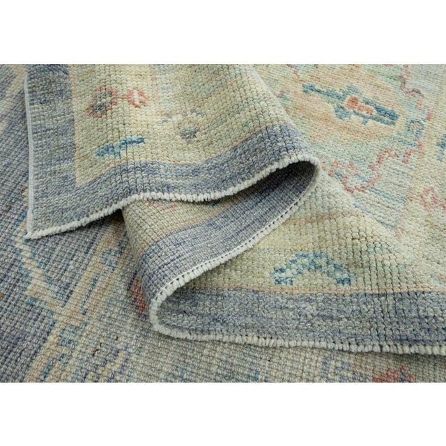 Textile Turkish Oushak Rug 5'3" x 6'11" #17870 For Sale - Image 7 of 8