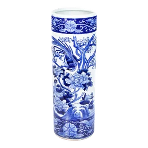 Vintage Blue and White Umbrella Stand