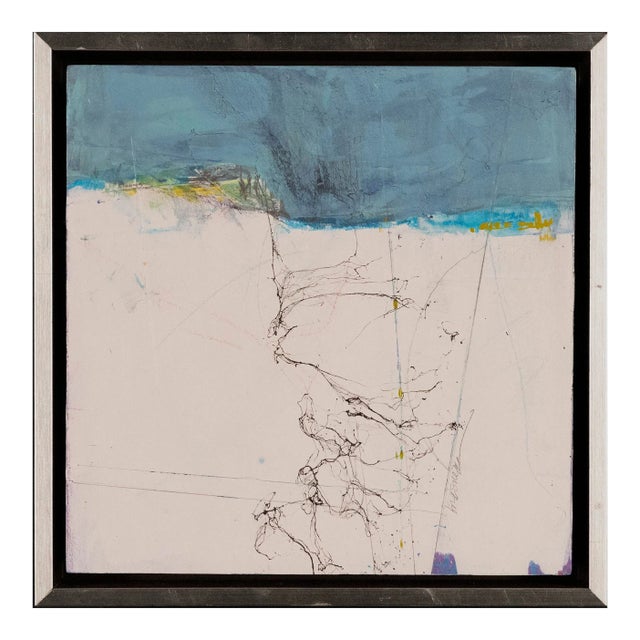 "Ski Trails" Original Mixed Media Painting by Jill Krasner For Sale