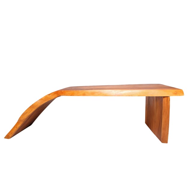 This over 8' feet long large contemporary console table displays a clean and graceful flow modernism contour and gorgeous...