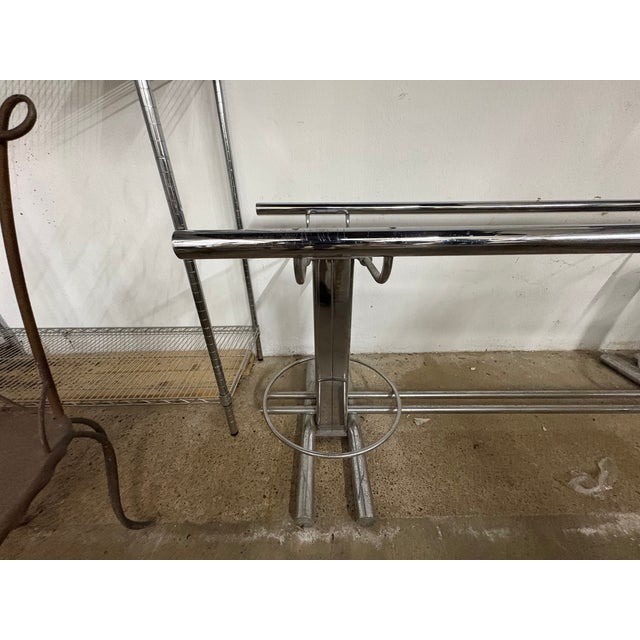 Chrome 1960s Italian Modern Chrome Dining Table Base Designed by Romeo Rega For Sale - Image 8 of 16