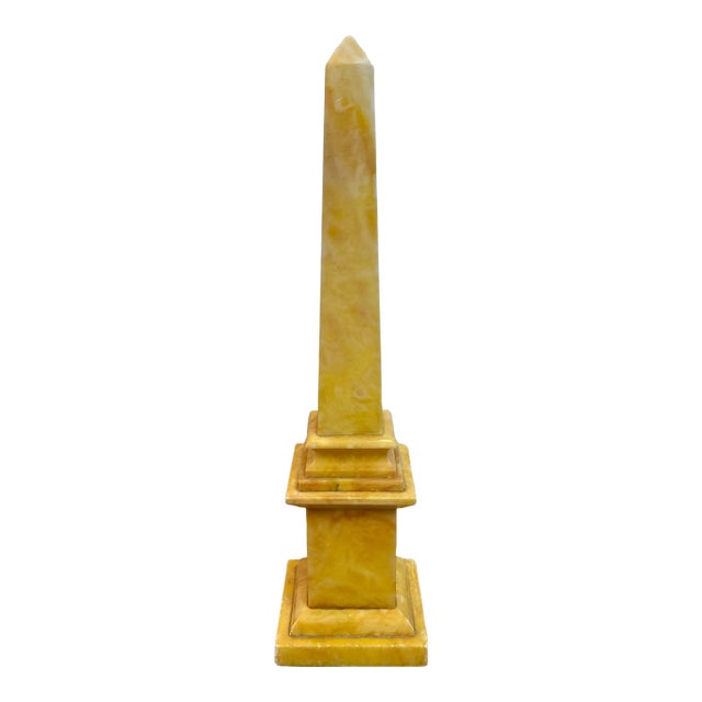 Italian Alabaster Obelisk For Sale