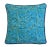 Custom-tailored pillow in a stunning cotton fabric depicting a beautiful colorful turquoise, gold, green, and blue mosaic...