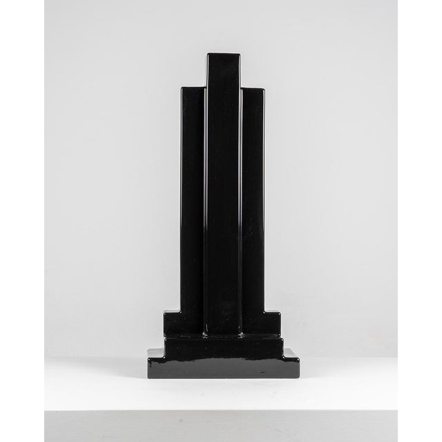 Y15 Vase in Black Enameled Ceramic by Ettore Sottsass for Poltronova, 1970s For Sale - Image 10 of 10