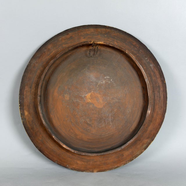 Large Majolica Wall Plate with Renaissance Leader Motif, 20th Century For Sale - Image 4 of 12