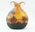 A sumptuous art nouveau French cameo lake landscape acid etched cameo vase with applied handles. Sunrise or sunset with a...