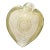 Vintage Murano Barovier Toso Gold Flecks White Swirl Italian Art Glass Heart Ashtray Dish Bowl For Sale