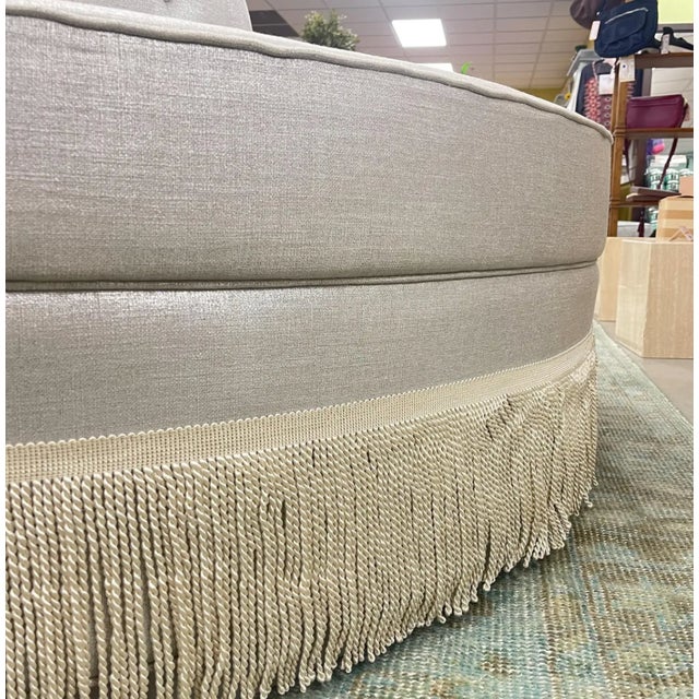 Custom Round Banquette Conversation Piece For Sale - Image 4 of 9