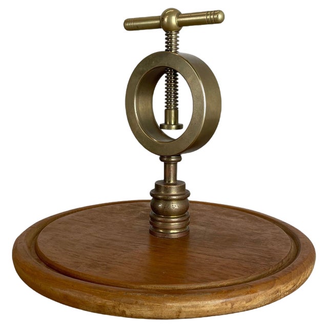 Large Modernist Brass & Teak Nutcracker in the style of Auböck, Austria, 1970s For Sale