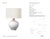 AERIN by Visual Comfort Signature Gaios 13" Cordless Accent Lamp in Crackled Ivory with Linen Shade Designer: AERIN...