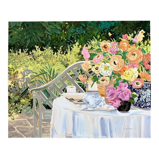 Ellen Gunn Garden Moments Ii Circa 1990 Reproduction Print For Sale