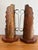 Mid 20th Century Hammered Copper Scalloped Candlestick Holders on Wood Base For Sale - Image 6 of 9
