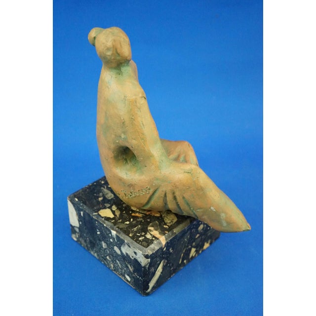 Frank Romero, Stylized Woman, 1950s, Terracotta with Marble Base For Sale - Image 4 of 18