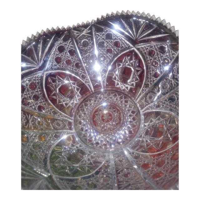 Antique American Brilliant Serving Bowl For Sale