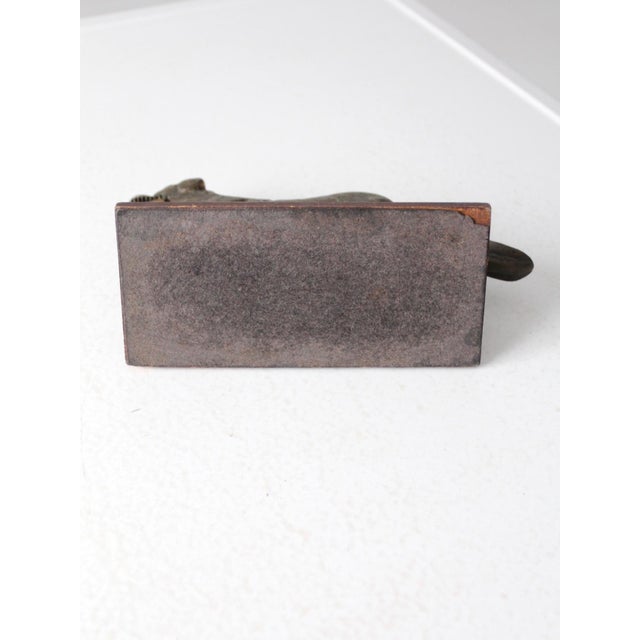 Wood Antique Brass Dog Nut Cracker For Sale - Image 7 of 8