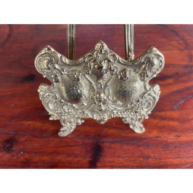 Art Nouveau Farmhouse Style Brass Easel For Sale - Image 4 of 5