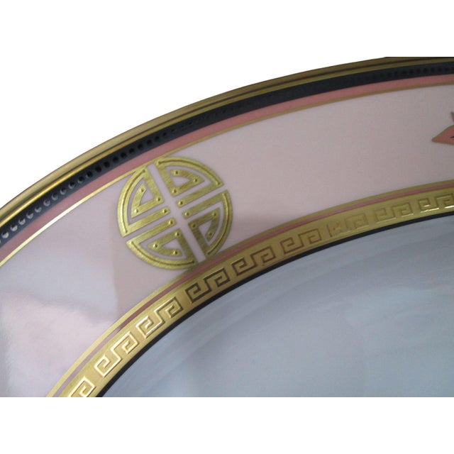 Vintage Art Deco Noritake Commemoration Large Serving Platter Peach For Sale In Phoenix - Image 6 of 8