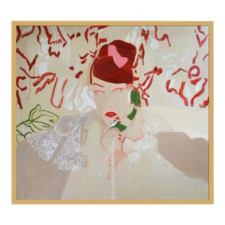 Go On by Lucia Jones in Gold Frame, Medium Art Print For Sale