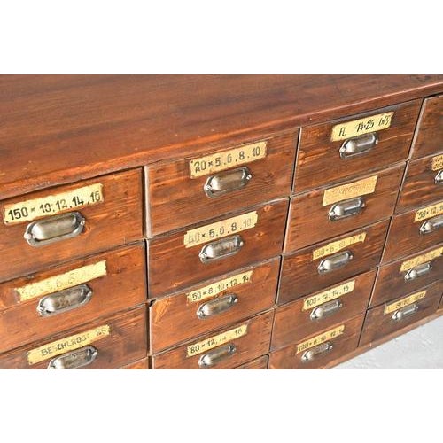 Ironmongers Shop Counter Drawers, 1910s For Sale - Image 3 of 15