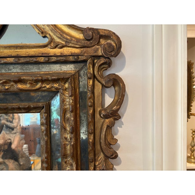 18th Century Italian Baroque Giltwood Mirror For Sale - Image 12 of 14