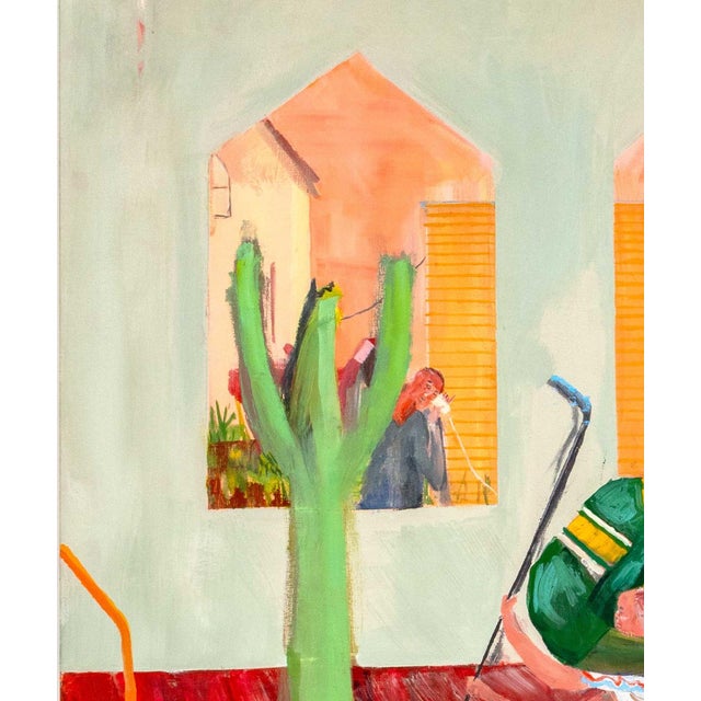 Grace Metzler Hockey Game Oil and Acrylic For Sale - Image 4 of 7